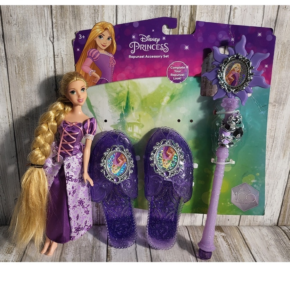 Disney Princess Rapunzel Doll Accessory Set Shoes Wand Toy NEW - Picture 3 of 6